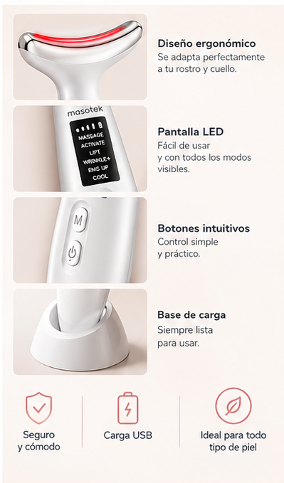 DEMONIX - Masajeador Facial Eléctrico